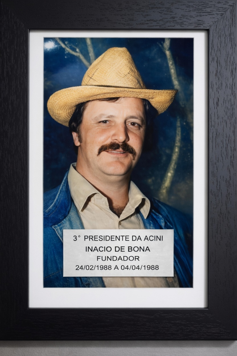 3.º - terceiro presidente e fundador da ACINI -  Inácio de Bona