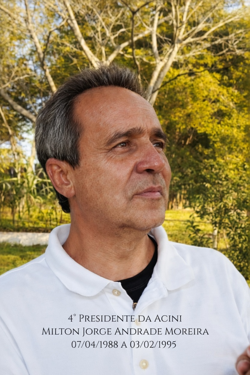 4.º - quarto presidente da ACINI - Milton Jorge Andrade Moreira 